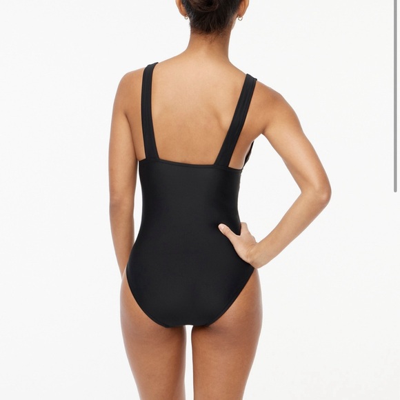 J.Crew Factory  V-neck ruched one-piece swimsuit S - Picture 2 of 2